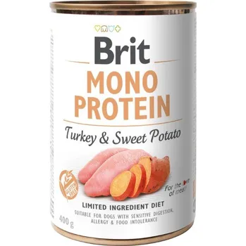 Brit Dog konz Mono Protein Turkey & Sweet Potato 400g (min. odběr 12 ks)