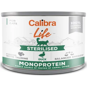 Krmivo pro kočku Calibra Cat Life konz. Sterilised Duck 200 g (min. odběr 6 ks)