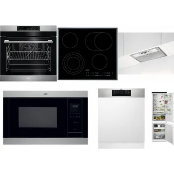 Set domácích spotřebičů AEG BPK742380M + AEG Mastery DirectTouch HK654070FB + AEG DGB3523S + AEG Mastery MSB2547D-M + AEG FEE72706PM + AEG TSC6M181ES