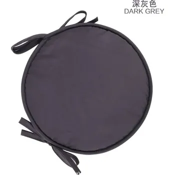 Polštář Kulatý polštář na židli - Tmavě šedá,30cm