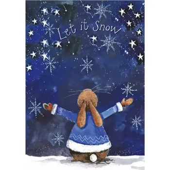 Utěrka Králík Let it Snow Kuchyňská vánoční utěrka 45x65 cm