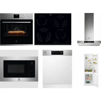 Set domácích spotřebičů ELECTROLUX KOFGH70TX + ELECTROLUX EHF6343FOK + ELECTROLUX LFT426X + ELECTROLUX EMS4253TEX + ELECTROLUX EEM48300IX - přebaleno + ELECTROLUX LND5FE18S