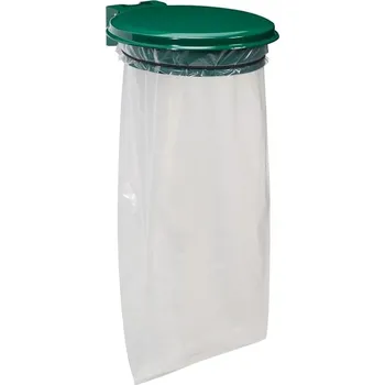 Odpadkový koš Rossignol SAS Držák na pytel pro tříděný odpad Rossignol Collecmur Essentiel, 57953, 110 L, zelené víko, ROS57953