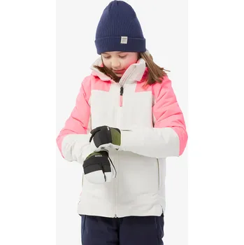 WEDZE Dětská lyžařská bunda 900 12 LET BÉŽOVÁ|RŮŽOVÁ