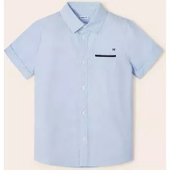 Chlapecká košile Chlapecká košile s krátkým rukávem Mayoral 3159-82 Cielo velikost 116