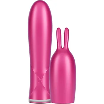 Vibrátor Durex Tease &amp; Vibe - růžový vibrátor s králičím stimulátorem klitorisu