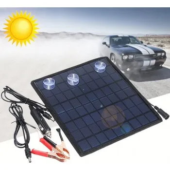 Auto-moto baterie Solarni panel XIBERIA 18V 5.5W pro auto motorku udržovací