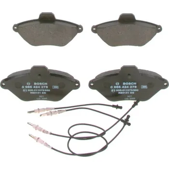 Brzdová destička Sada brzdových destiček, kotoučová brzda BOSCH 0 986 424 278