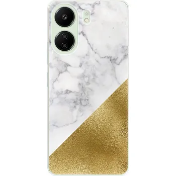 Pouzdro na mobilní telefon Odolné silikonové pouzdro iSaprio - Gold and WH Marble - Xiaomi Redmi 13C