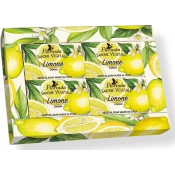 Dárková krabička Florinda Dárkové balení čtyř mýdel Limone 4x50 g