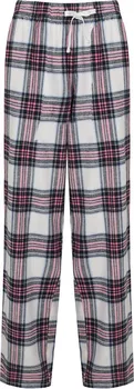 Dámské pyžamo Dámské bavlněné kostičkované kalhoty na lenošení White/Pink Check