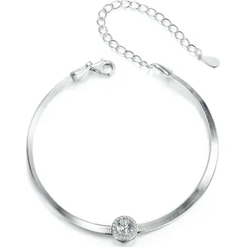 Náramek For Silver Náramek s Moissanitem 0,5ct Snake - Stříbro 925