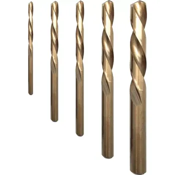 Vrták Vrtáky broušené, levostranné, TiN povlak, 3-10 mm, sada 5 kusů, Welzh (Welzh Werkzeug)