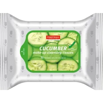 Purederm Čisticí pleťové ubrousky s výtažky z OKURKY 30 ks