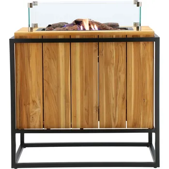 Oddělovací ohniště Cosiloft divider černý rám / teak COSI
