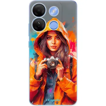 Pouzdro na mobilní telefon Odolné silikonové pouzdro iSaprio - Girl with Camera - Infinix Smart 7