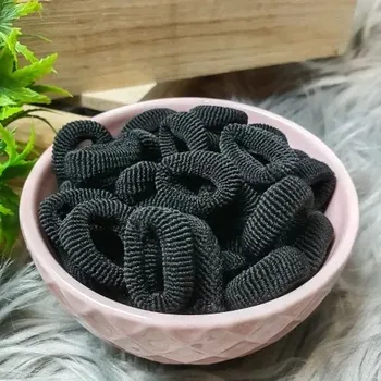 Malé gumičky - černá - 72ks, černé, 2,5cm