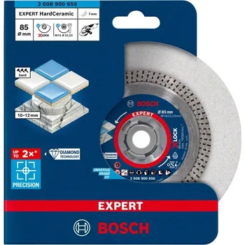 Řezný kotouč BOSCH Diamantový dělicí kotouč EXPERT HardCeramic X-LOCK 85 × 22,23 × 1,6 × 7 mm