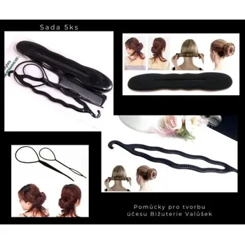Pomůcky pro tvorbu účesů (sada 5ks) Po8