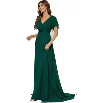 Dámské šaty Ever Pretty večerní a společenské šaty EP09890-5 lahvově zelená S