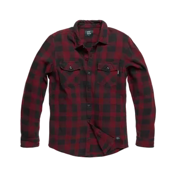 Pánská košile Košile Globe Heavyweight Vintage Industries kostkovaná - Červená Velikost: M