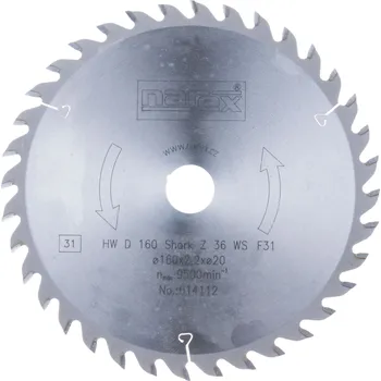 Pilový kotouč NAREX 160×2.2×20 36WZ - Shark