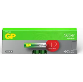 Baterie alkalická AAA (LR03) 12ks GP
