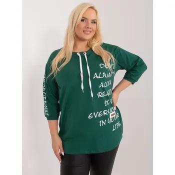 Dámská halenka Dámská halenka s potiskem plus size WERA tmavě zelená