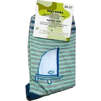 Chlapecké ponožky klasické pro kluky 7878 plachetnice 128/29