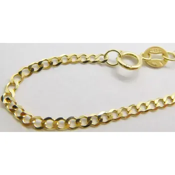 Řetízek Klenoty Budín Prodloužený unisex zlatý řetízek ze žlutého zlata PANCER 585/2,54gr 55cm HK6084 (Klenoty Budín Prodloužený unisex zlatý řetízek ze žlutého zlata PANCER 585/2,54gr 55cm HK6084)