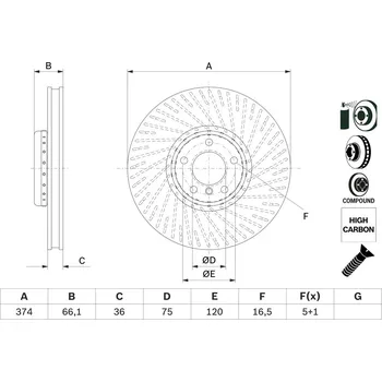 Brzdový systém Brzdový kotouč BOSCH 0 986 479 E63