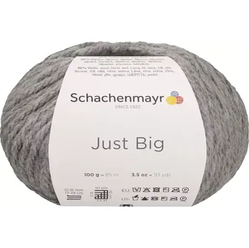 Příze Schachenmayr Just Big 92 Mittelgrau meliert (Objemová příze Just Big 92 Středně šedé melír 100g)