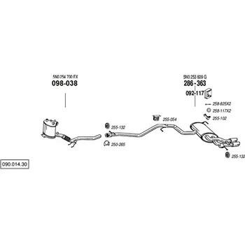 Filtr pevných částic filtr pevných částic Bosal 095-362