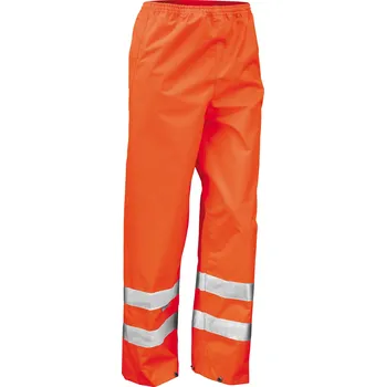 Result Unisex bezpečnostní reflexní kalhoty R022X Fluorescent Orange S/M