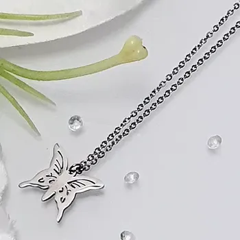 Řetízek Dámský ocelový řetízek - motýl