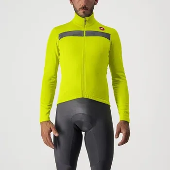 cyklistický dres Pánský cyklistický dres CASTELLI Puro 3, electric lime/black reflex Velikost: L