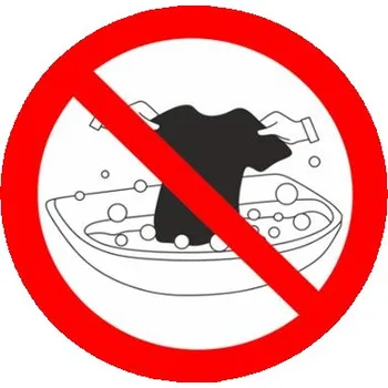 Zákaz praní prádla - symbol Plast 92 x 92 mm tl. 0.5 mm - Kód: 08100