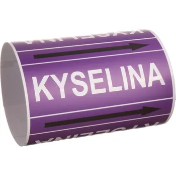 Lepicí páska Páska na značení potrubí Signus M25 - KYSELINA Samolepka 80 x 62 mm, délka 1,5 m, Kód: 25964
