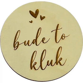 Dřevěná hračka WoodenPuzzle.cz Dřevěné oznámení těhotenství - Bude to kluk