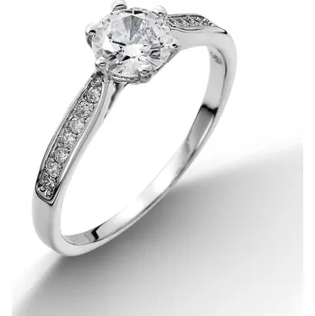 Prsten NUBIS® Stříbrný prsten se zirkony - velikost 62 - NB-5003-62