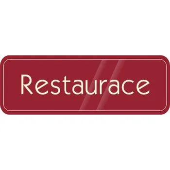 Informační tabulka Restaurace Samolepka 200 x 70 mm tl. 0.1 mm - modrá - Kód: 02533