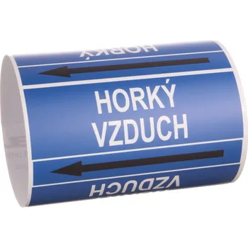 Lepicí páska Páska na značení potrubí Signus M25 - HORKÝ VZDUCH Samolepka 130 x 100 mm, délka 1,5 m, Kód: 25786