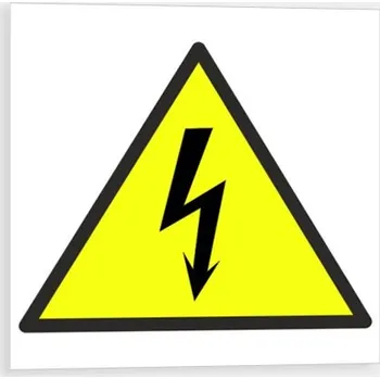 Kancelářské potřeby Pozor el. napětí - symbol Samolepka 210 x 210 mm tl. 0.1 mm - Kód: 03231