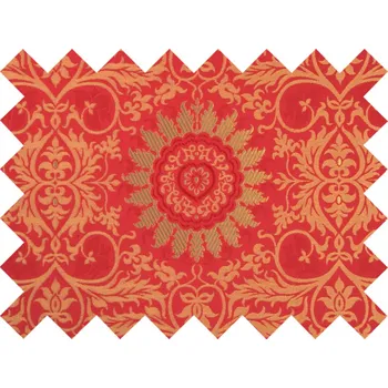 HEDVA ČESKÝ BROKÁT Vzorek brokátu 5x10cm 50749 SLUNCE vínová | 13