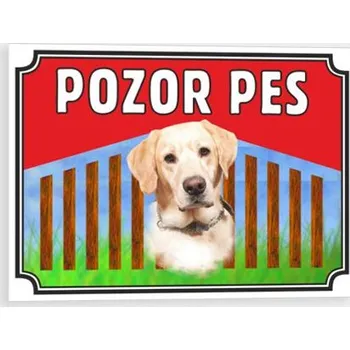 Pozor pes - Labrador Plast 210 x 148 mm (A5) tl. 2 mm - Kód: 01498