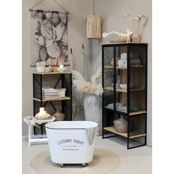 Přírodní závěsné světlo s dřevěným stínidlem Eucalypt - Ø 25*40cm/ E27/ 40W