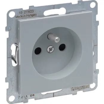 Elektrická zásuvka LEG 721384 SUNO ZÁSUVKA 2P+T CL ŠR.HLINÍK