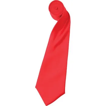 Kravata Premier Workwear Pánská saténová kravata PR750 Strawberry Red -ca. Pantone 186 144 x 8,5 cm