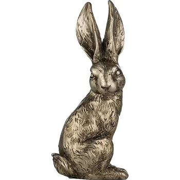 Velikonoční dekorace LENE BJERRE Velikonoční dekorace - Zajíček antik zlatý, 12 cm