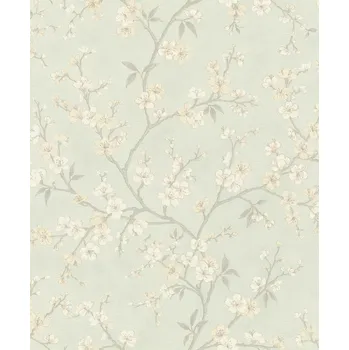 Tapeta Vliesová tapeta drobné květy, mintová 456769/ Tapety na zeď Aldora IV (0,53 x 10,05 m) Rasch
